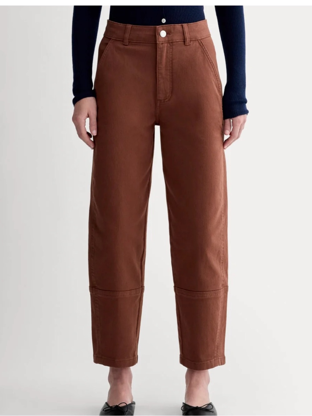 Everlane Tan Organic Cotton Utility Barrel Pant size 0
